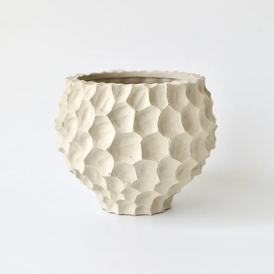 Durian-Shaped Cement Planter - Wabi Sabi Style