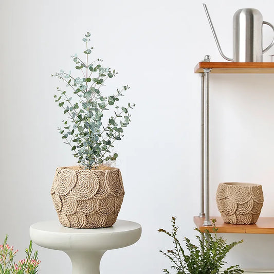 Handcrafted Wabi-Sabi Weave Imitation Pot